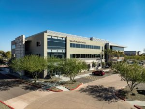 Exterior shot of Chandler Medical Pavilion, a 65,931-square- foot outpatient facility in Chandler, Ariz.
