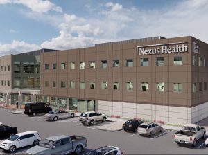 Rendering of medical office building in Santa Fe. Image courtesy of Meridian